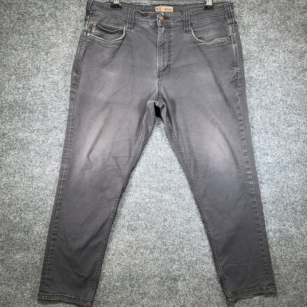 5.11 Tactical Defender-Flex Slim Pants Mens 38x30 Gray Stretch EDC Outdoor